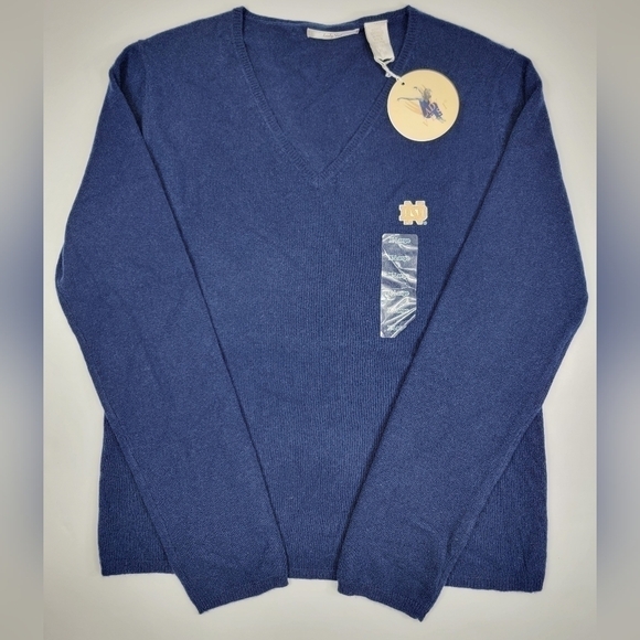 NWT Notre Dame Fighting Irish Sweater Cashmere Pullover Women's XL NEW Lady Vesi - Picture 1 of 12